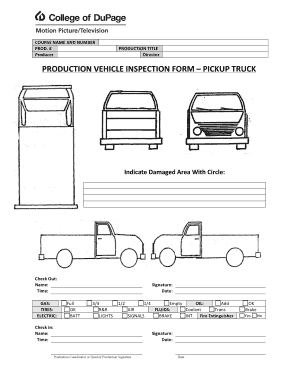 Vehicle Inspection Diagram  Form