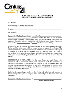 Termination Notice Form