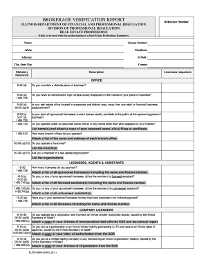 Brokerage Verification Report Form