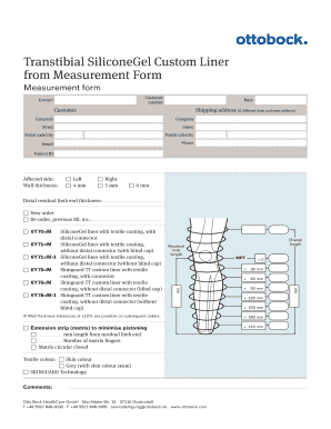 Transtibial Measurement Form