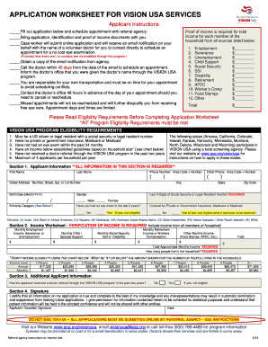  Vision Usa Application 2013