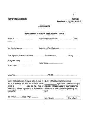 C2 Cargo Manifest  Form