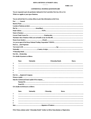 S33 Form