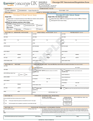 Oncotype Dx Request Form