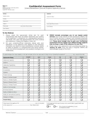 Orpas Reference Form