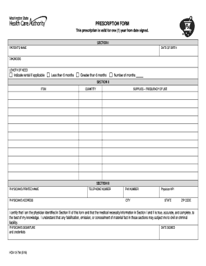  Hrsa Form Washington State 2018-2024