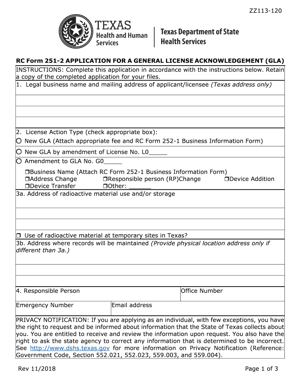  Form 251 2 2018-2024