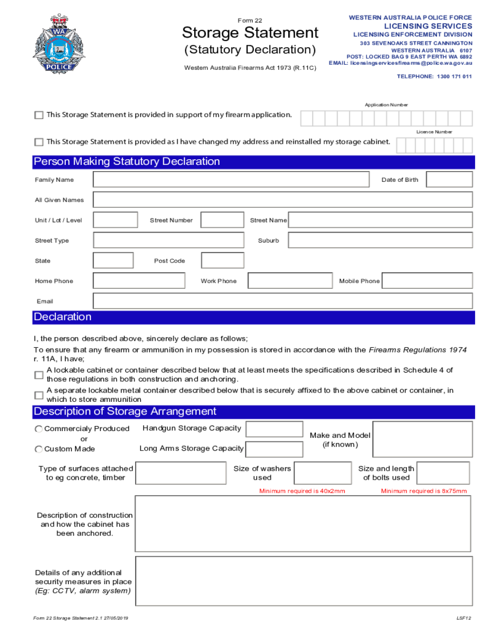  Statutory Declaration 2019-2024