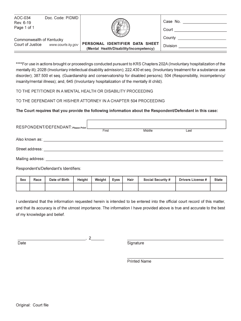 Identifier Ky  Form