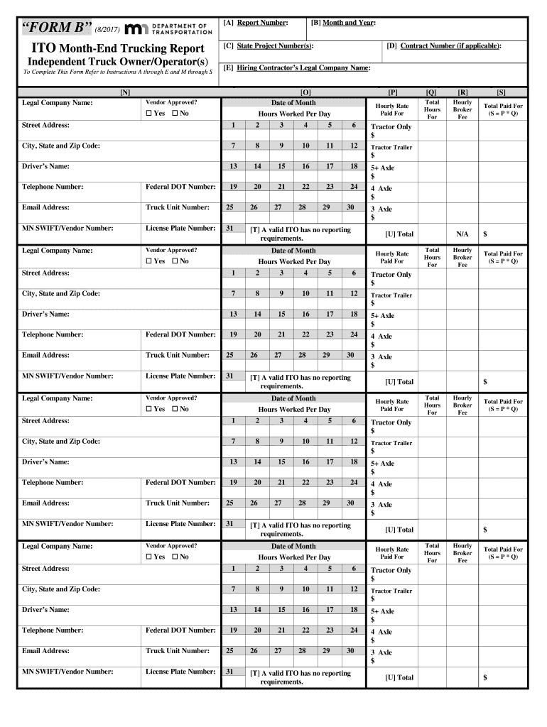 A Report Number  Form