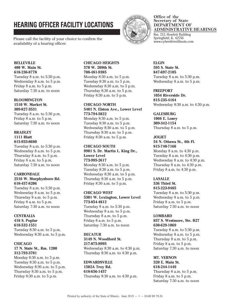 Il Hearing Officer  Form