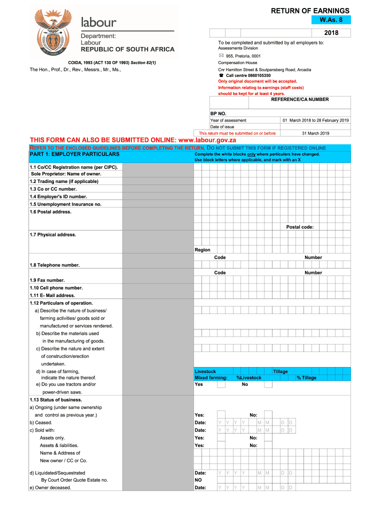  Was8 Form 2018-2024