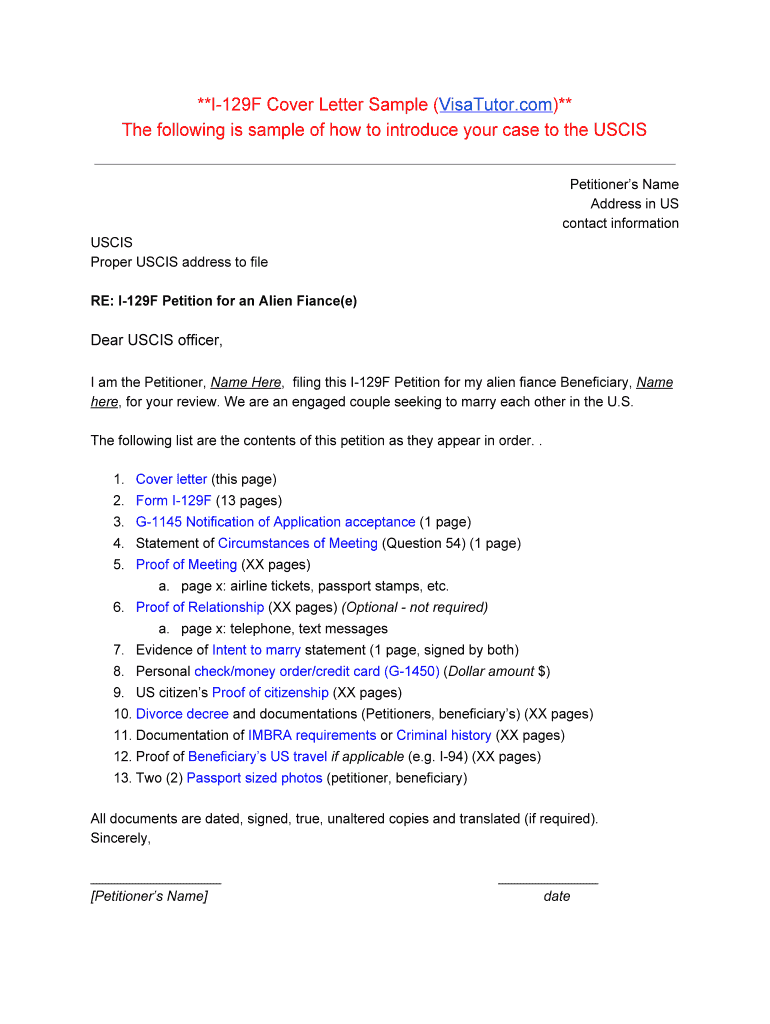 Uscis Letter Format