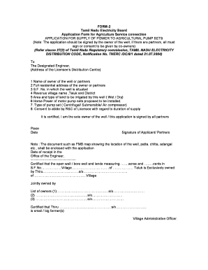 Tneb Application Form in Tamil PDF