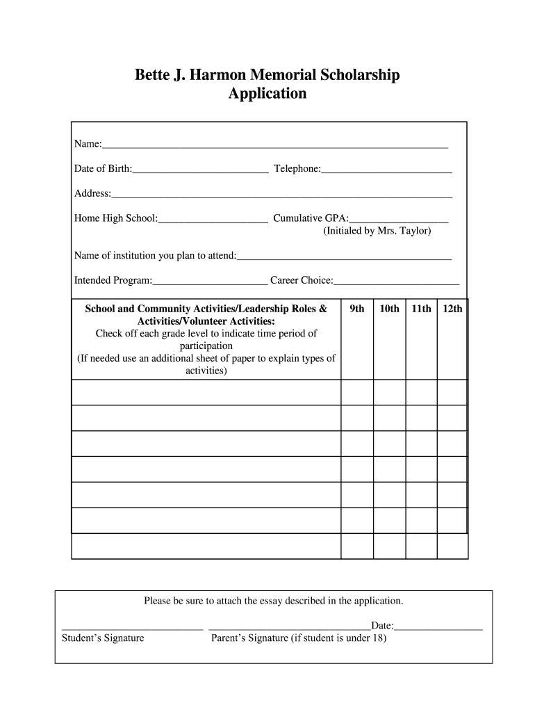 Application Filled  Form