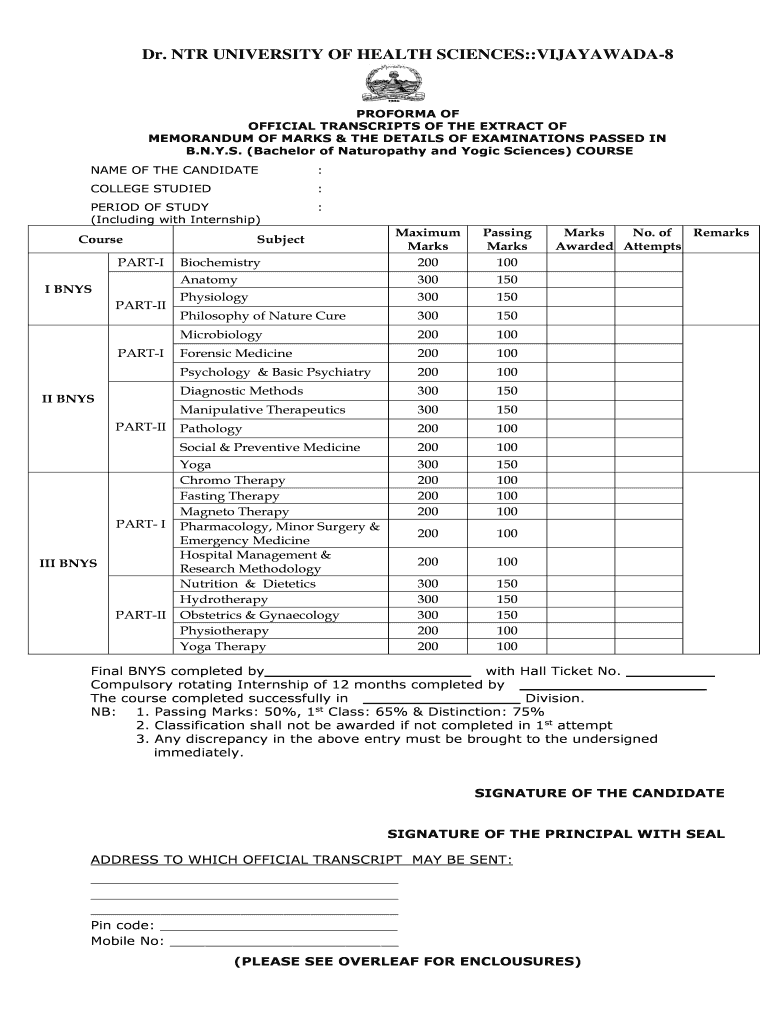 Ntruhs Marks Memo  Form