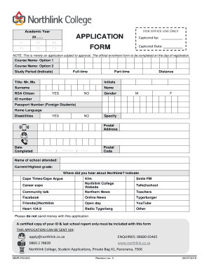 For OFFICE USE ONLY 20 APPLICATION FORM Captured