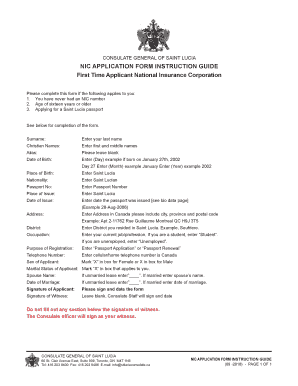 Nic St Lucia Sick Leave Form