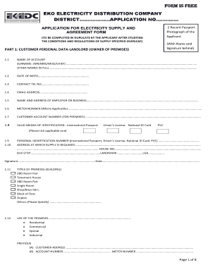 Form is Eko Electricity Distribution Company