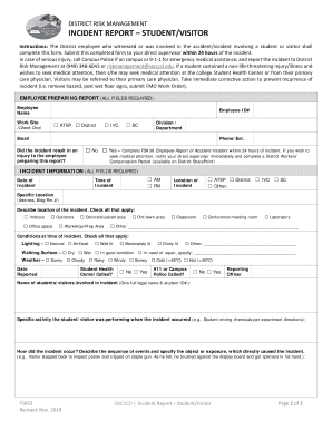 Incident Visitor  Form