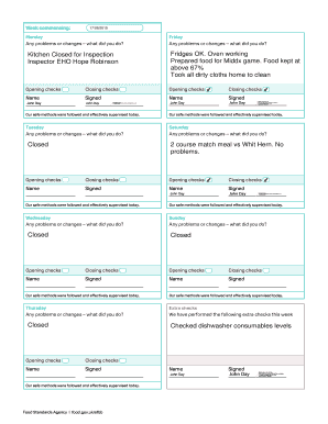 4 Week Review Template  Form