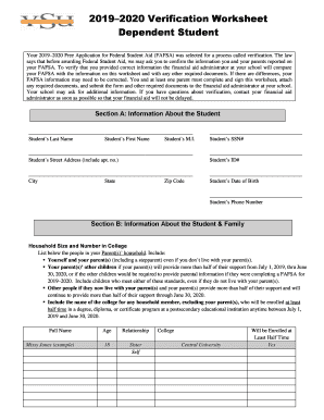  Says that Before Awarding Federal Student Aid, We May Ask You to Confirm the Information You and Your Parents Reported on 2019