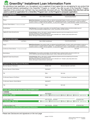 Greensky Loan Application Form
