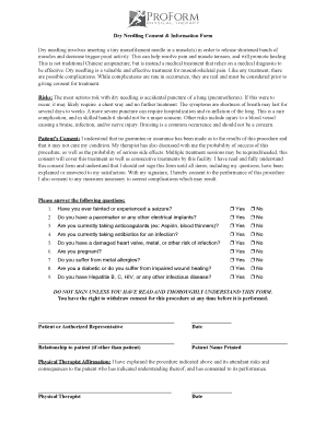 Dry Needling Consent  Form