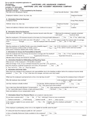  Hartford Life Company Ltd Claim Form 2016-2024