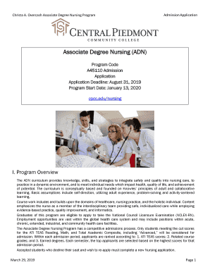  School of Nursing Central Piedmont Community College 2019-2024