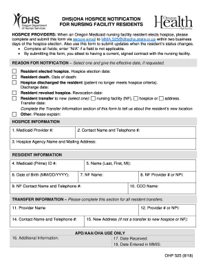  Hospice Nursing Home Interface, P 00252 Wisconsin Department of 2018-2024