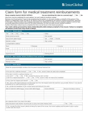 Get and Sign Interglobal Claim Form 2018-2022