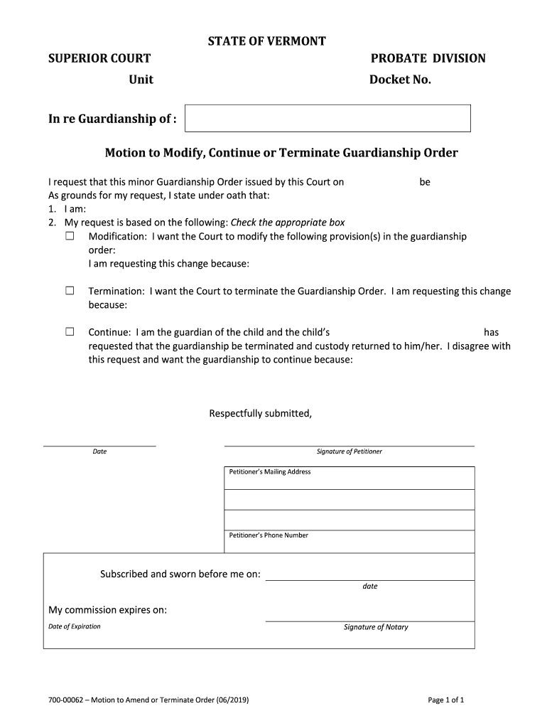 I Request that This Minor Guardianship Order Issued by This Court on  Form