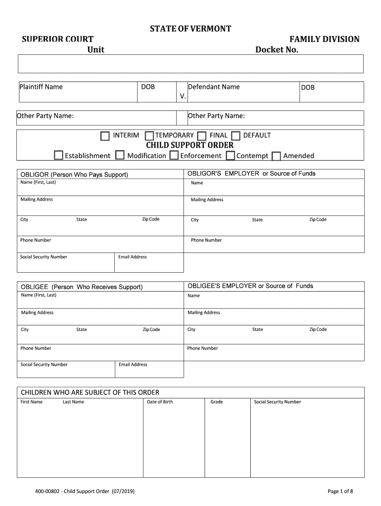 Other Party Name  Form