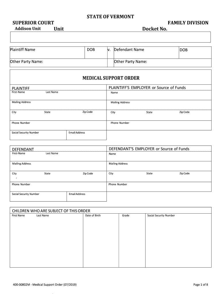 Addison Unit  Form