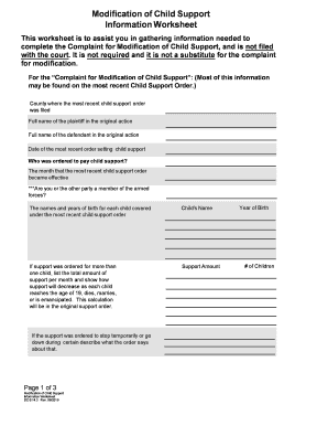 This Worksheet is to Assist You in Gathering Information Needed to