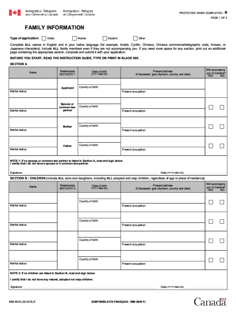 Imm 5645  Form