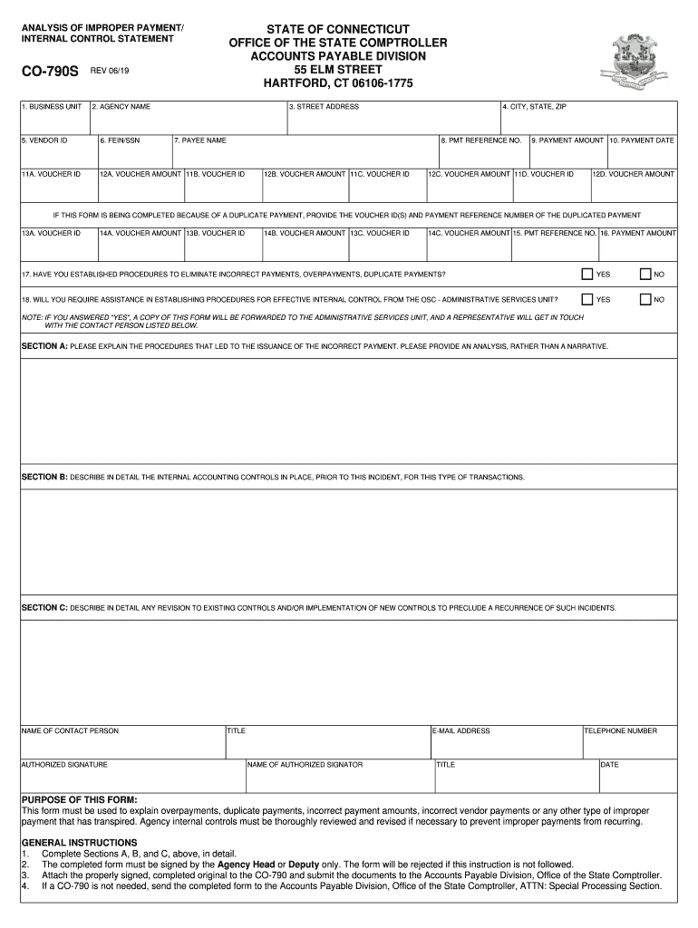 ANALYSIS of IMPROPER PAYMENT  Form