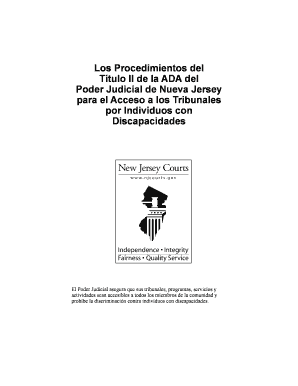 Los Procedimientos Del Ttulo II De La ADA Del Poder Judicial De  Form