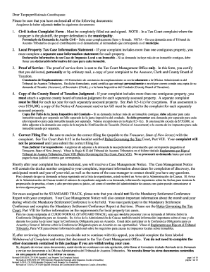 Formulario De Demanda De Accin Civil Debe Estar Completamente Lleno Y Firmado