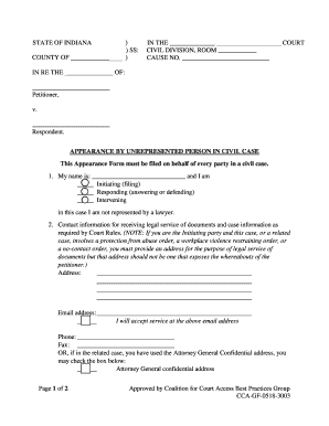 Fillable Online LOCAl RULES of COURT COURTS Porter County  Form