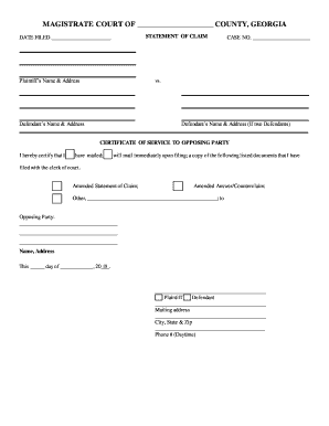 Plaintiffs Name &amp; Address  Form