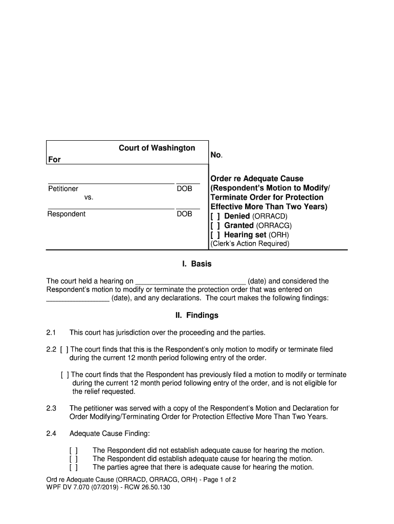 Respondents Motion to Modify  Form