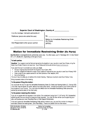 Use This Form in Marriagedomestic Partnership Cases Only