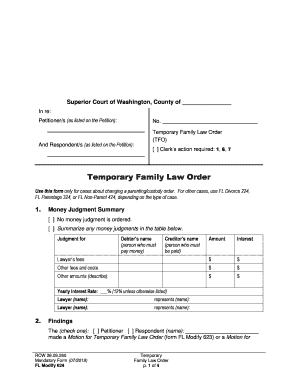 Use This Form Only for Cases About Changing a Parentingcustody Order