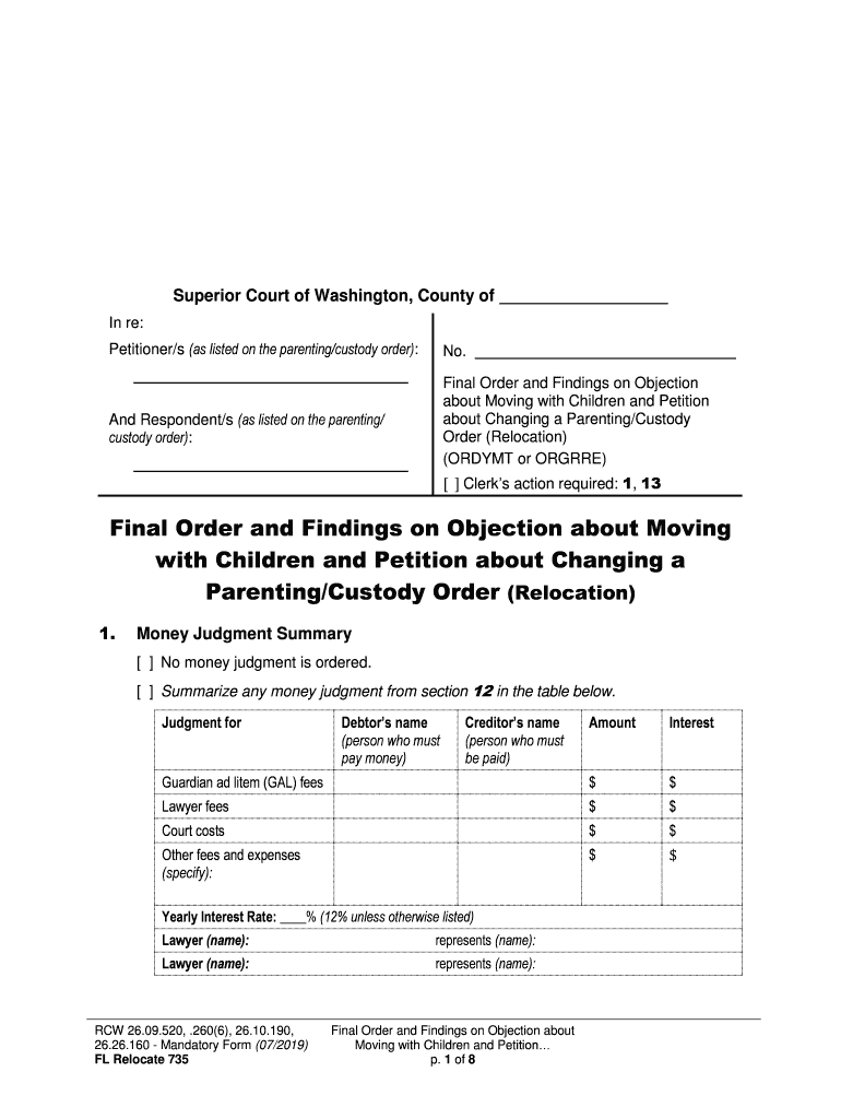 Final Order and Findings on Objection  Form