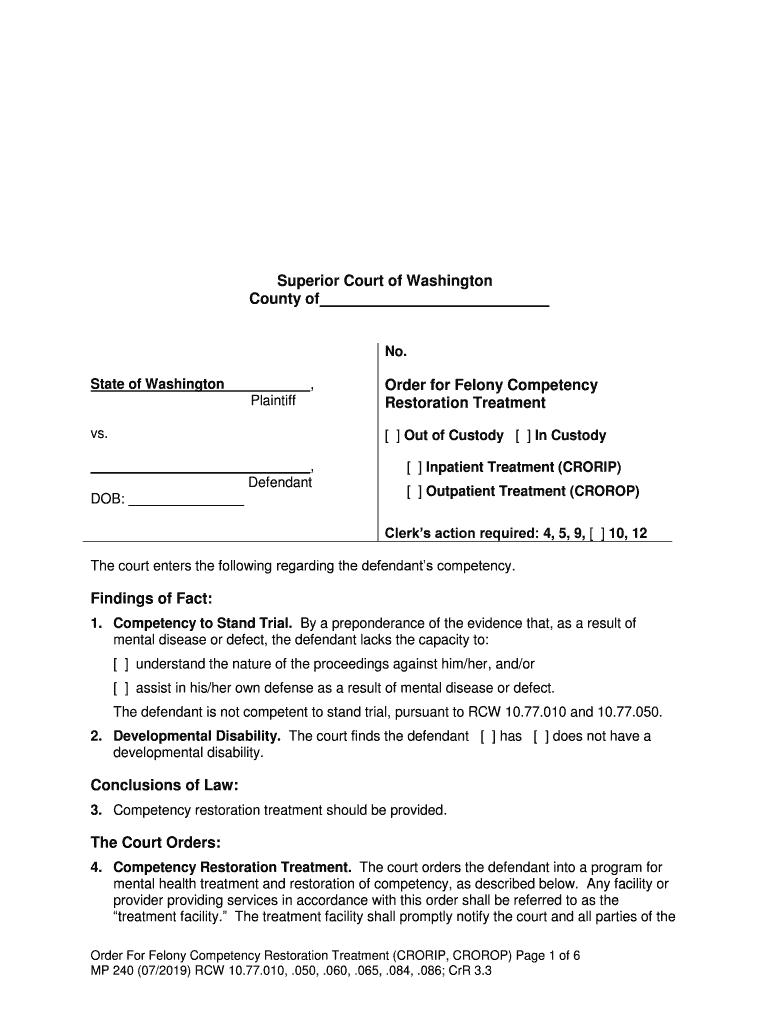 Court of Washington County of No Courts Wa Gov  Form