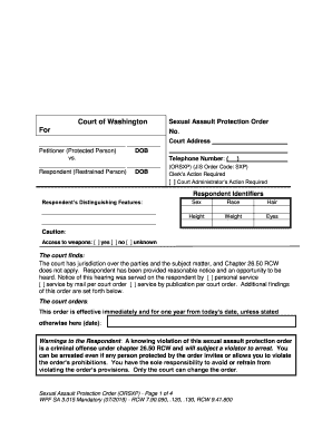 Court of Washington for Washington State Courts  Form