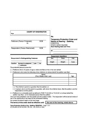 Anti Harassment Forms Instructions Washington Law Help