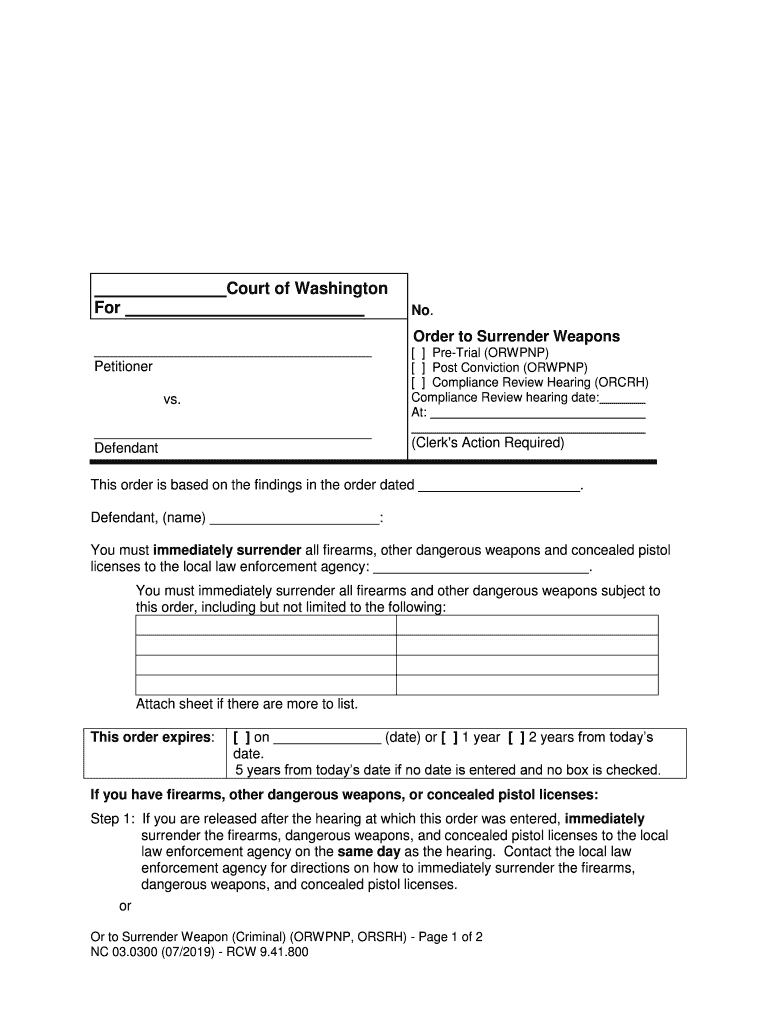 Hearing Type Codes Valid Case Types Washington State Courts  Form